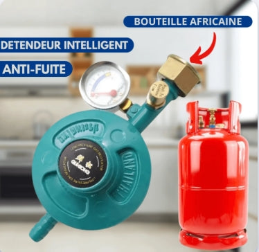Détendeur de gaz intelligent avec manomètre intégré et coupure automatique