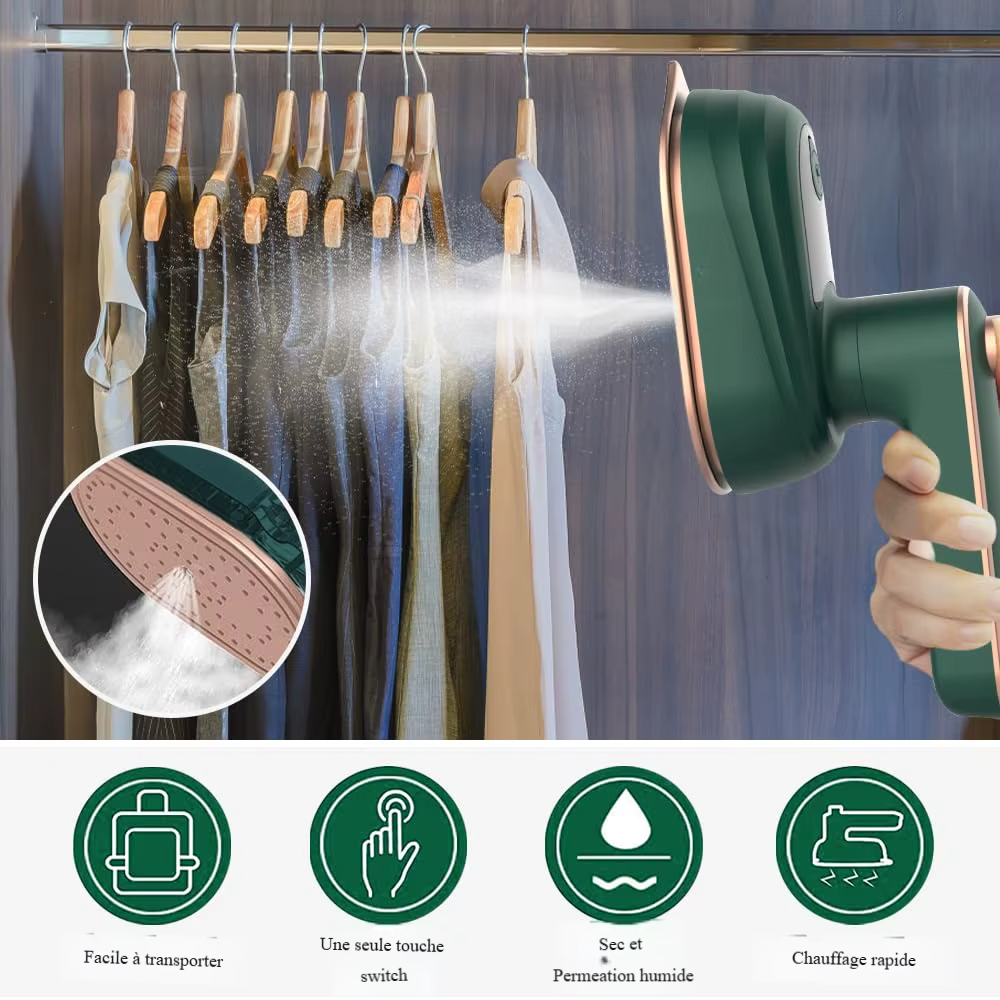 1⚡ Mini Fer à Repasser Électrique — Le secret d’un style impeccable, où que vous soyez ! ⚡