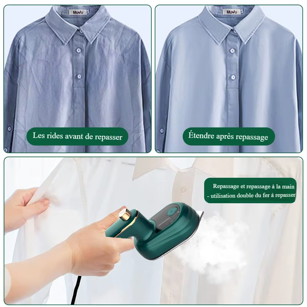 1⚡ Mini Fer à Repasser Électrique — Le secret d’un style impeccable, où que vous soyez ! ⚡